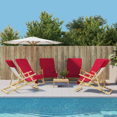Vidaxl strandhanddoeken 6 st 400 g m² 60x135 cm stof bordeauxrood