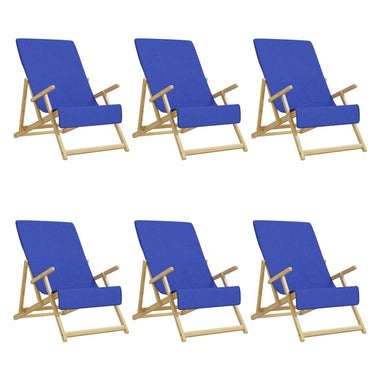 Vidaxl strandhanddoeken 6 st 400 g m² 60x135 cm stof koningsblauw