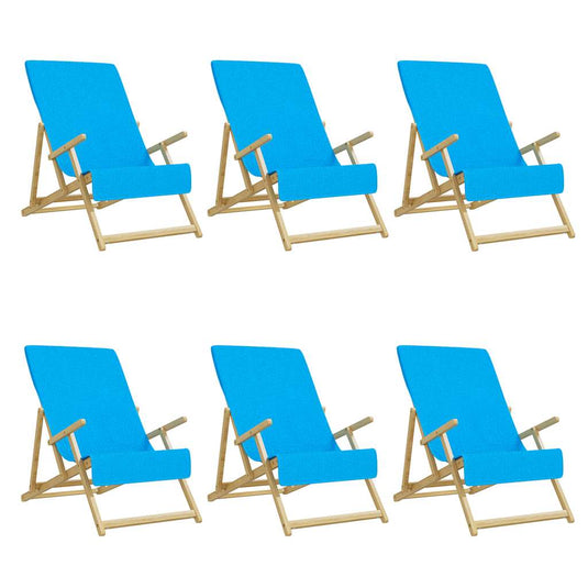 VidaXL Strandhanddoeken 6 st 400 g m² 60x135 cm stof turquoise