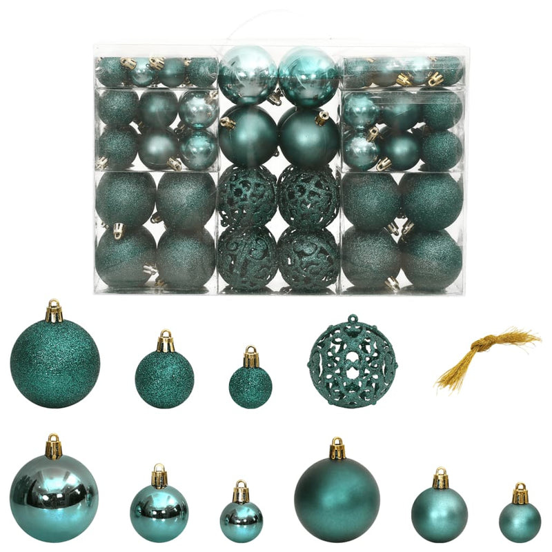 Load image into Gallery viewer, VidaXL Kerstballen 100 st 3 4 6 cm groen
