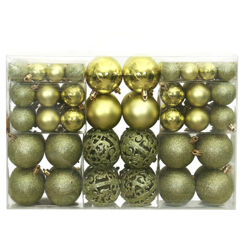 Load image into Gallery viewer, VidaXL Kerstballen 100 st 3 4 6 cm lichtgroen
