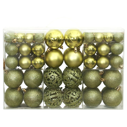 VidaXL Kerstballen 100 st 3 4 6 cm lichtgroen