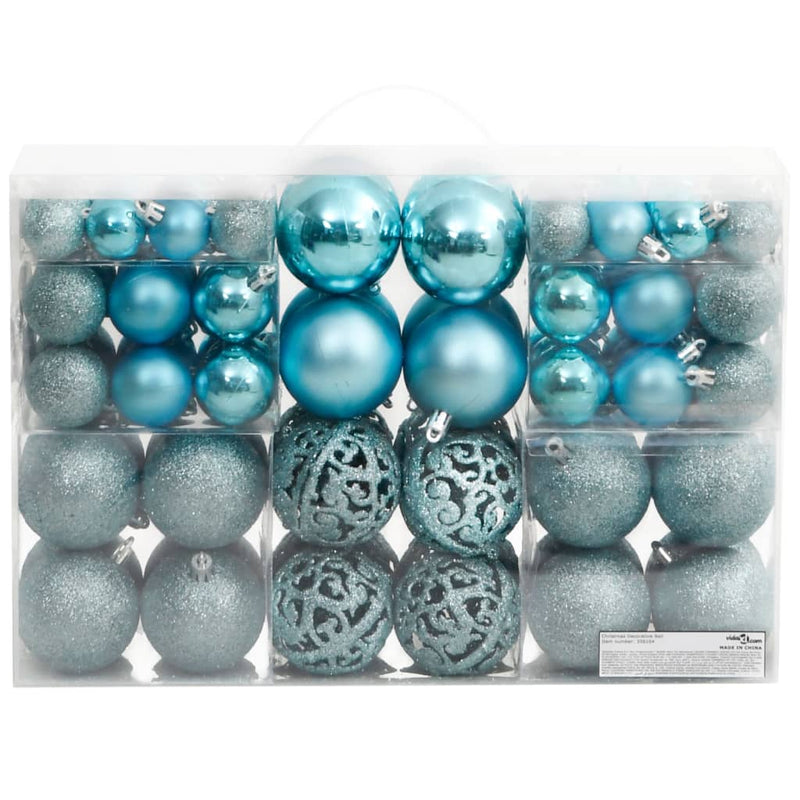 Load image into Gallery viewer, VidaXL Kerstballen 100 st 3 4 6 cm turquoise
