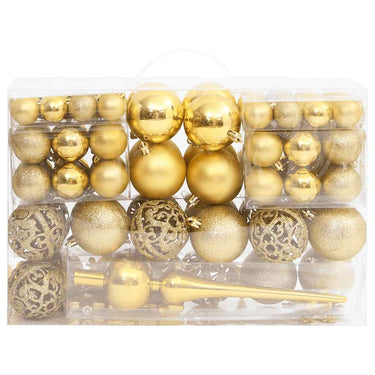 Vidaxl 111-delige kerstballenset polystyreen goudkleurig