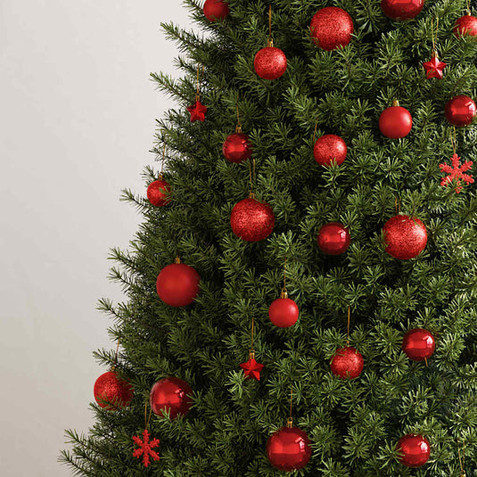 VidaXL 111-delige Kerstballenset polystyreen rood