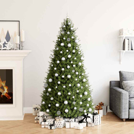 Vidaxl 111-delige kerstballenset polystyreen zilverkleurig