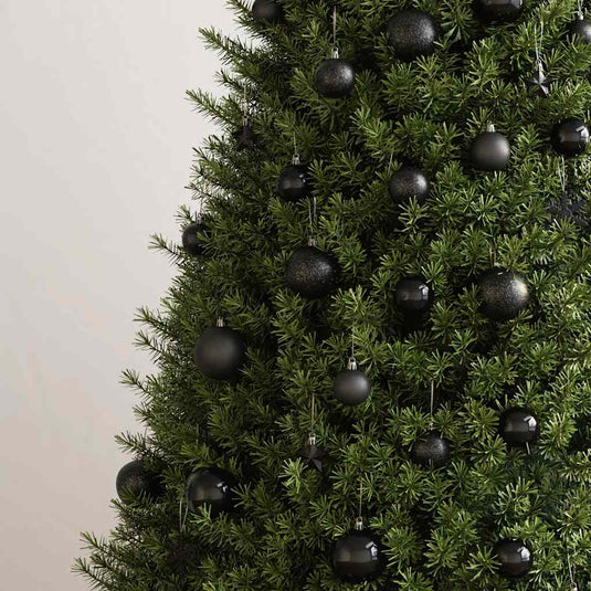 VidaXL 111-delige Kerstballenset polystyreen zwart