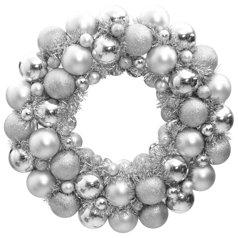 Load image into Gallery viewer, VidaXL Kerstkrans 45 cm polystyreen zilverkleurig
