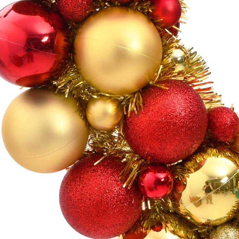 Load image into Gallery viewer, VidaXL Kerstkrans 45 cm polystyreen rood en goudkleurig
