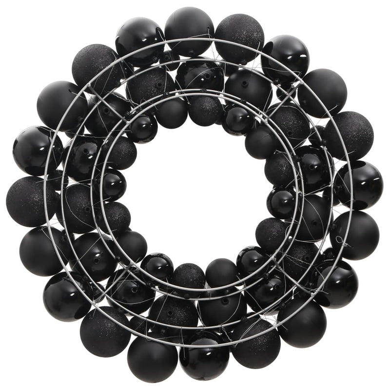 Load image into Gallery viewer, VidaXL Kerstkrans 45 cm polystyreen zwart
