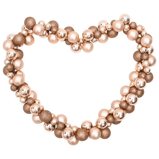 VidaXL Kerstslinger ballen 175 cm polystyreen roségoudkleurig
