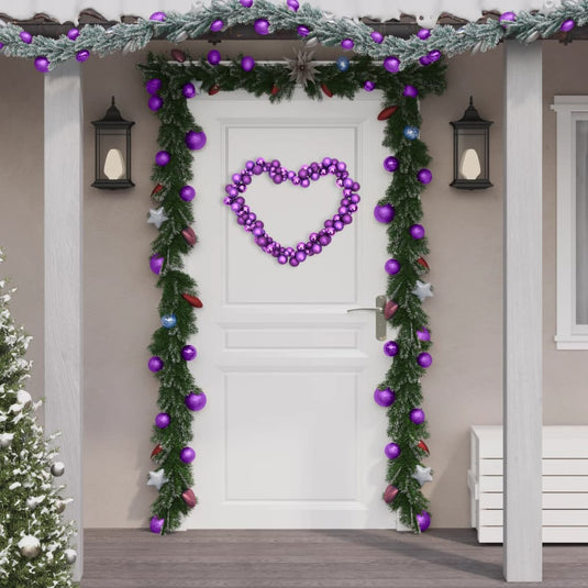 Vidaxl kerstslinger ballen 175 cm polystyreen paars