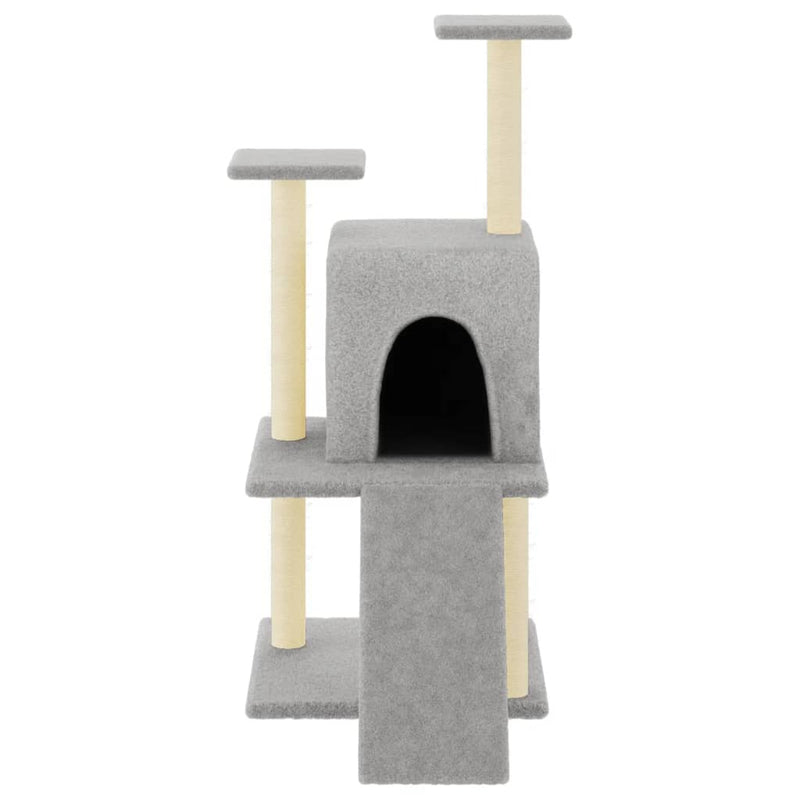 Load image into Gallery viewer, Vidaxl kattenmeubel met sisal krabpalen 110 cm lichtgrijs
