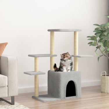 Vidaxl kattenmeubel met sisal krabpalen 97,5 cm lichtgrijs
