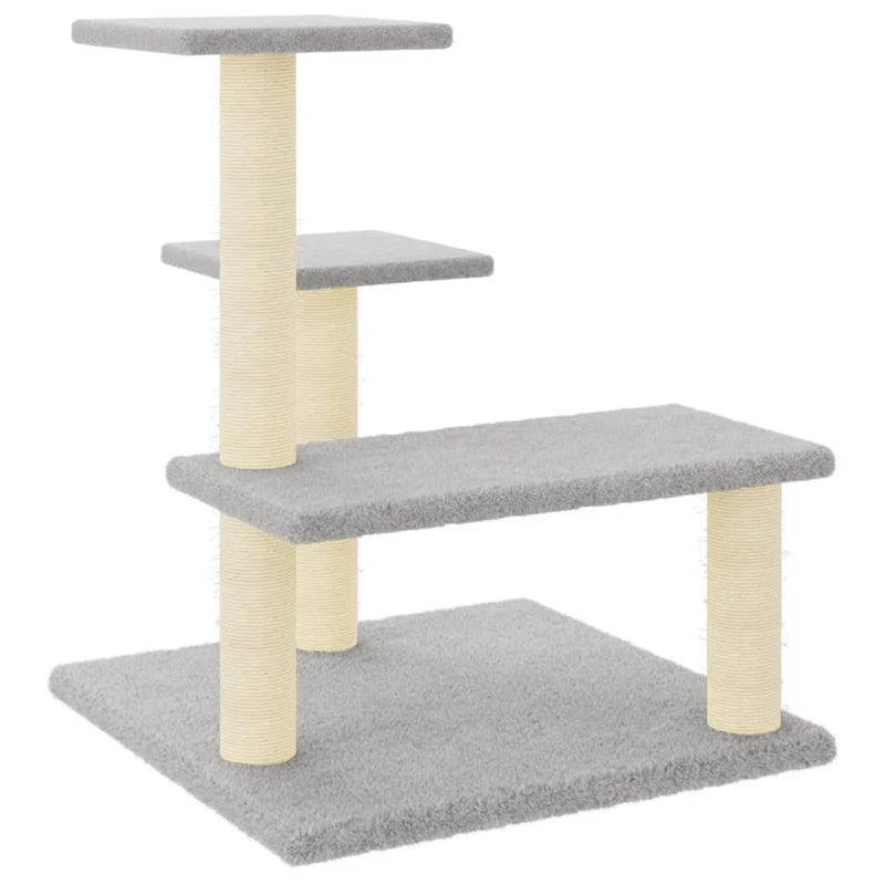 Load image into Gallery viewer, Vidaxl kattenmeubel met sisal krabpalen 61 cm lichtgrijs
