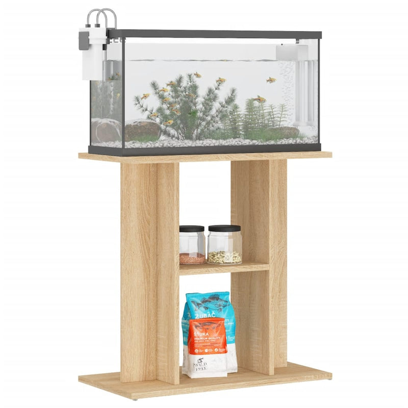 Load image into Gallery viewer, Vidaxl aquariumstandaard 60x30x60 cm bewerkt hout sonoma eikenkleurig
