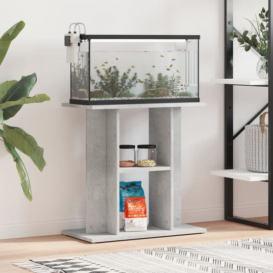 Vidaxl aquariumstandaard betongrijs 60x30x60 cm bewerkt hout