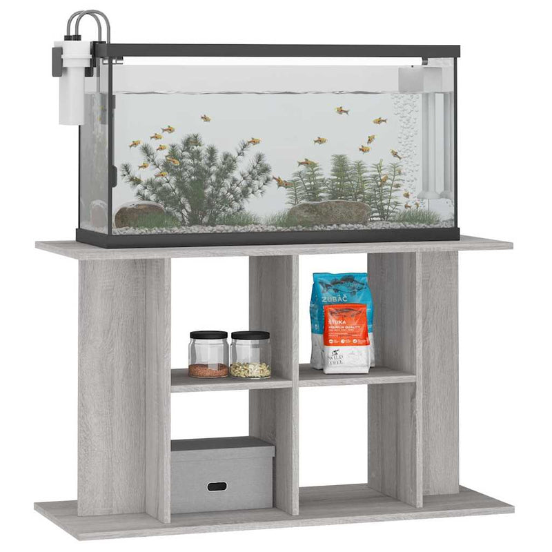 Load image into Gallery viewer, Vidaxl aquariumstandaard 100x40x60 cm bewerkt hout grijs sonoma
