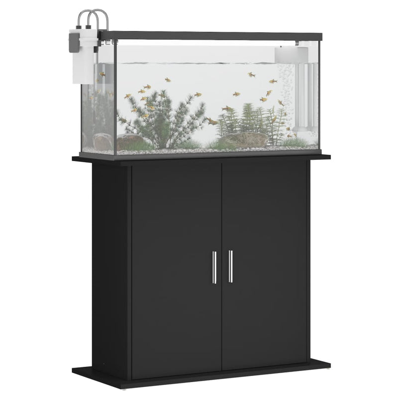 Load image into Gallery viewer, Vidaxl aquariumstandaard 81x36x73 cm bewerkt hout zwart
