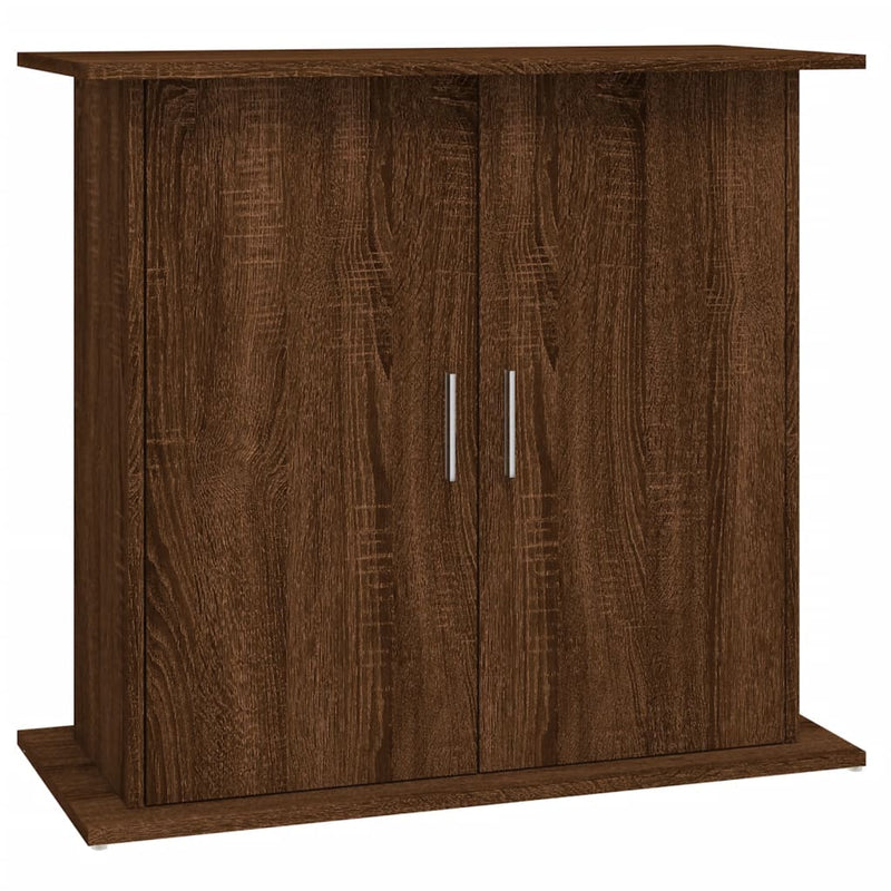Load image into Gallery viewer, Vidaxl aquariumstandaard 81x36x73 cm bewerkt hout bruin eikenkleur
