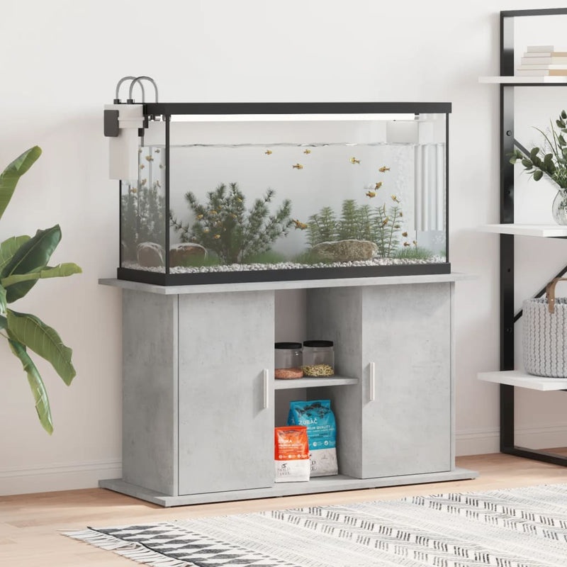 Load image into Gallery viewer, Vidaxl aquariumstandaard betongrijs 101x41x58 cm bewerkt hout

