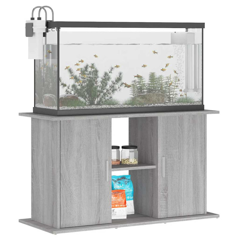Load image into Gallery viewer, Vidaxl aquariumstandaard 101x41x58 cm bewerkt hout grijs sonoma eiken
