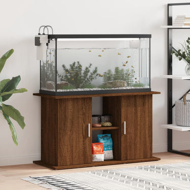 Vidaxl aquariumstandaard 101x41x58 cm bewerkt hout bruin eikenkleur