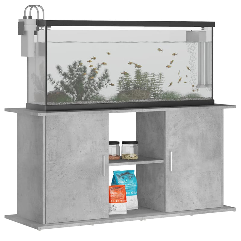 Load image into Gallery viewer, VidaXL Aquariumstandaard 121x41x58 cm bewerkt hout betongrijs
