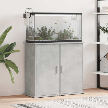 Vidaxl aquariumstandaard betongrijs 81x36x73 cm bewerkt hout
