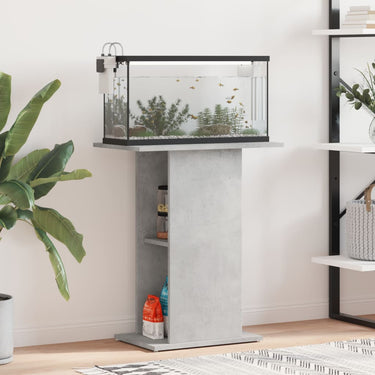 Vidaxl aquariumstandaard betongrijs 60,5x36x72,5 cm bewerkt hout