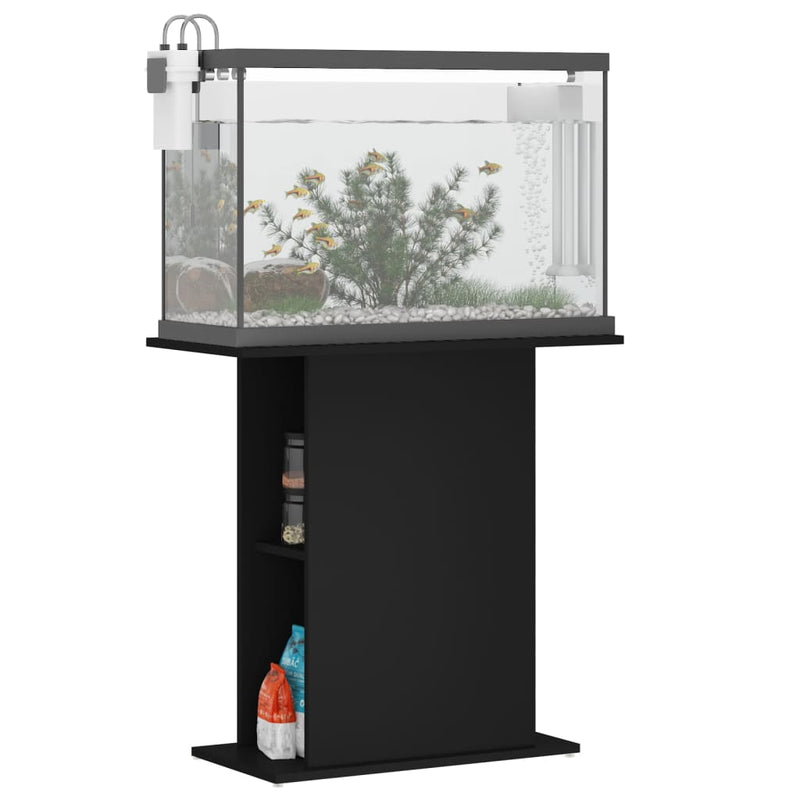 Load image into Gallery viewer, Vidaxl aquariumstandaard 75x36x72,5 cm bewerkt hout zwart
