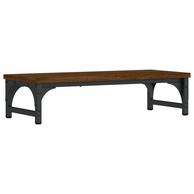 Load image into Gallery viewer, Vidaxl monitorstandaard 55x23x14 cm bewerkt hout bruin eikenkleur
