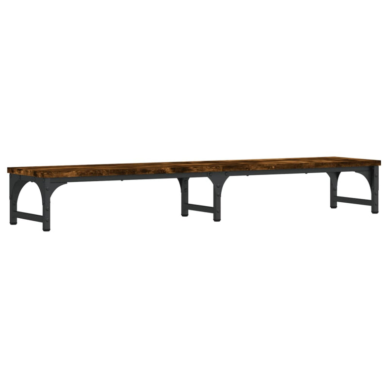 Afbeelding laden in galerijviewer, Vidaxl monitorstandaard 105x23x15,5 cm bewerkt hout gerookt eikenkleur
