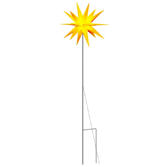 Vidaxl kerstlamp met grondpin en led inklapbaar 57 cm geel