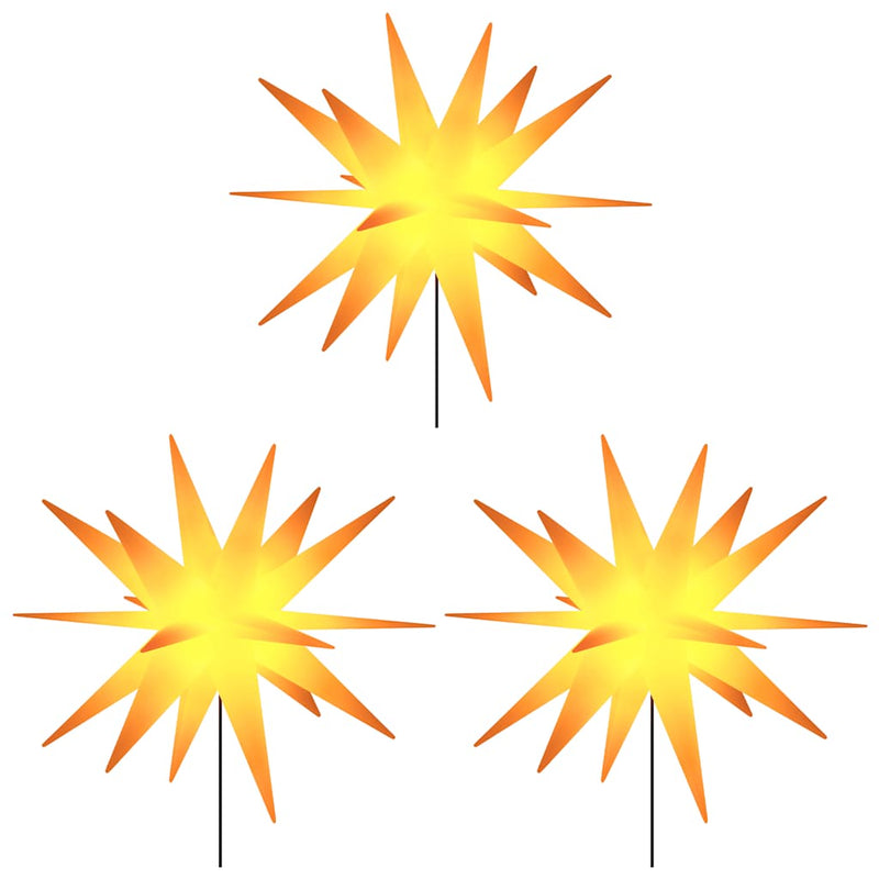 Load image into Gallery viewer, Vidaxl kerstlampen met grondpin en led's 3 st 35 cm geel
