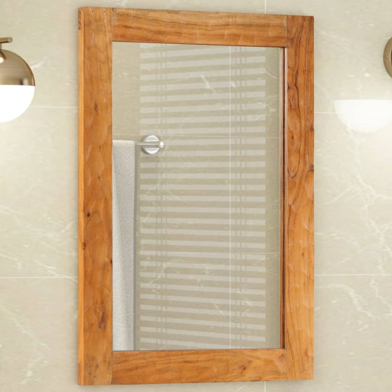 Load image into Gallery viewer, VidaXL Badkamerspiegel 50x70x2,5 cm massief acaciahout en glas
