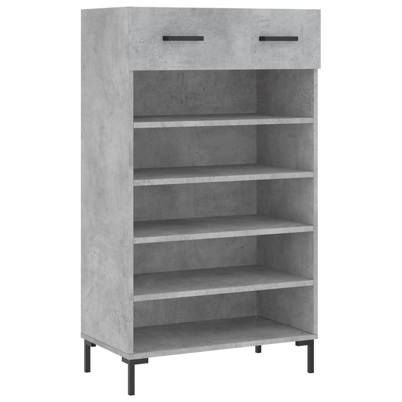 Afbeelding laden in galerijviewer, Vidaxl schoenenkast 60x35x105 cm bewerkt hout betongrijs
