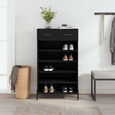 Vidaxl schoenenkast 60x35x105 cm bewerkt hout zwart