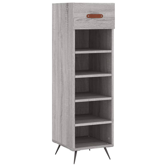 Vidaxl schoenenkast 30x35x105 cm bewerkt hout grijs sonoma eikenkleur