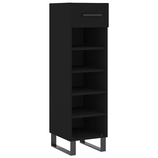 Vidaxl schoenenkast 30x35x105 cm bewerkt hout zwart