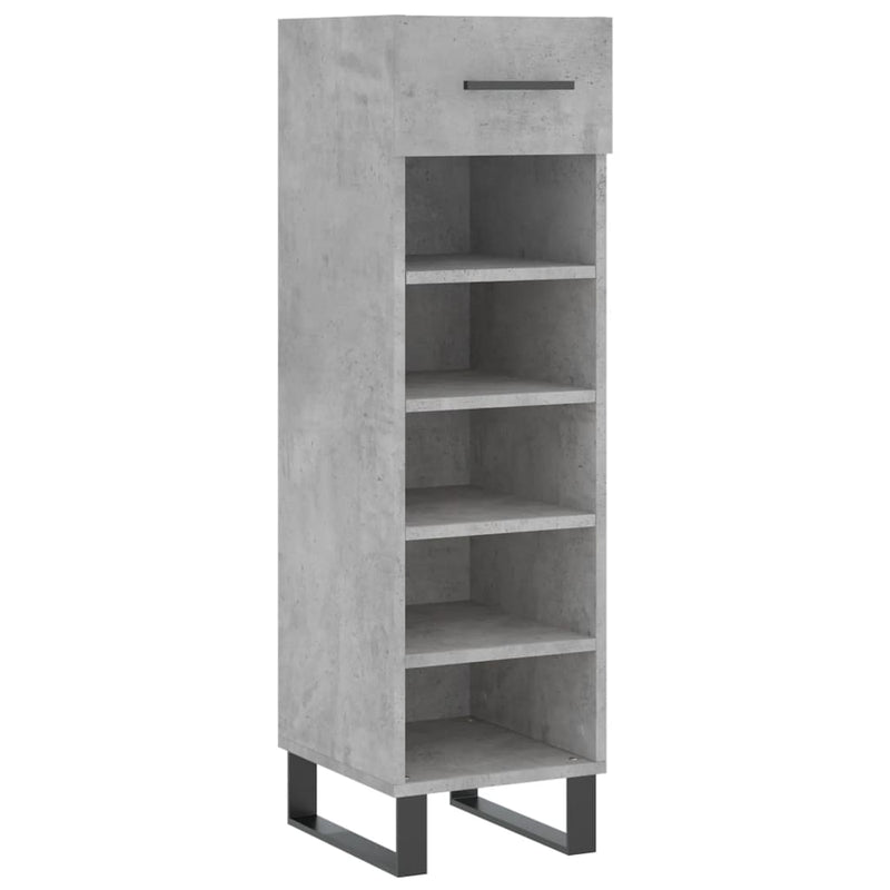 Afbeelding laden in galerijviewer, Vidaxl schoenenkast 30x35x105 cm bewerkt hout betongrijs
