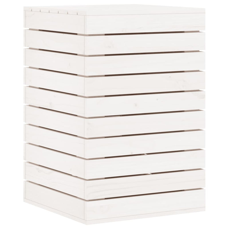Afbeelding laden in galerijviewer, Vidaxl wasmand 44x44x66 cm massief grenenhout wit
