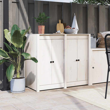 Vidaxl kastdeurtjes voor buitenkeuken meppel 2 st 50x9x82 cm grenenhout wit