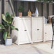 Vidaxl kastdeurtjes voor buitenkeuken meppel 2 st 50x9x82 cm grenenhout wit