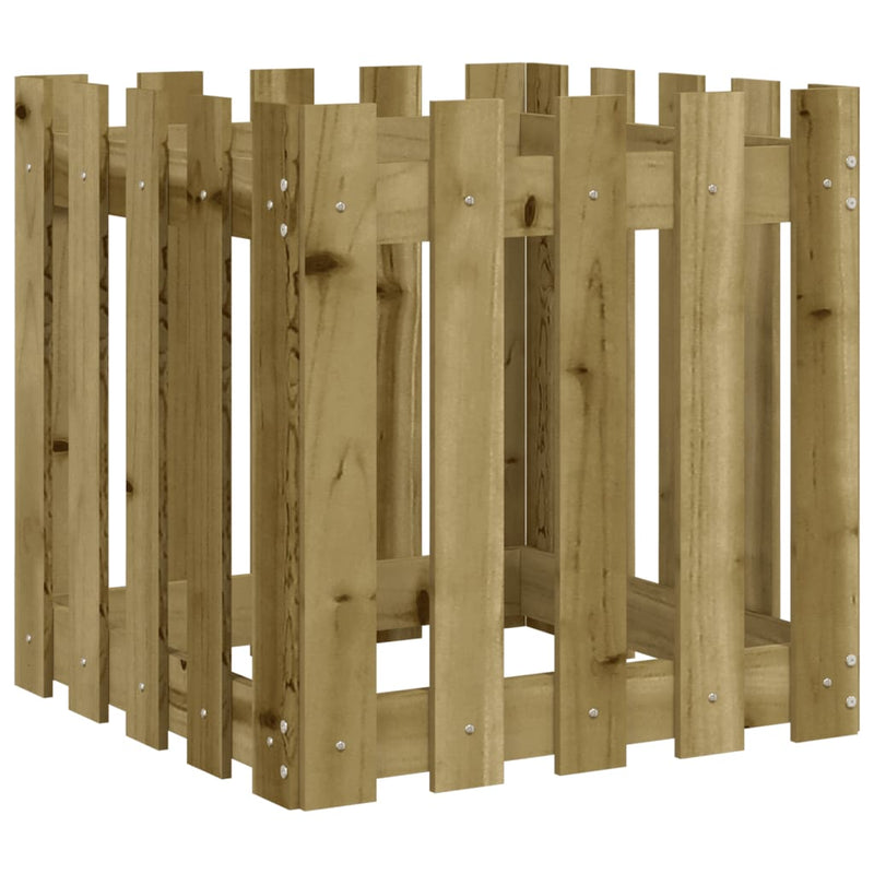 Load image into Gallery viewer, Vidaxl plantenbak met hekontwerp 50x50x50 cm geïmpregneerd grenenhout
