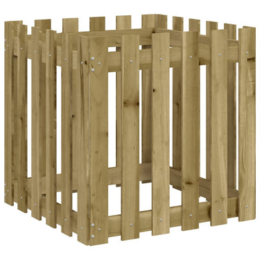 Vidaxl plantenbak met hekontwerp 60x60x60 cm geïmpregneerd grenenhout