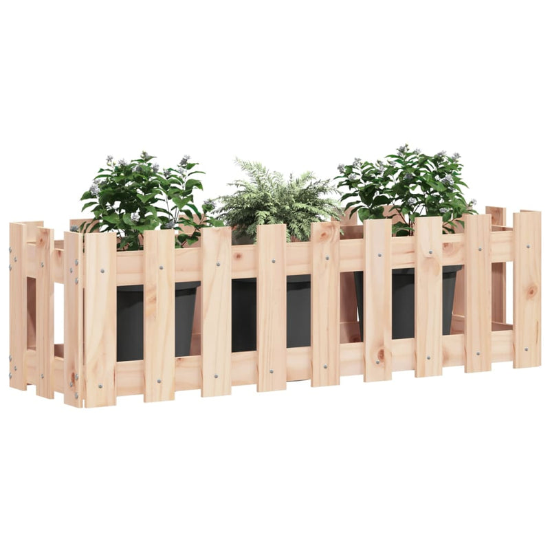 Load image into Gallery viewer, Vidaxl plantenbak verhoogd met hekontwerp 100x30x30 cm grenenhout
