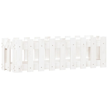 Vidaxl plantenbak verhoogd hekontwerp 100x30x30 cm grenenhout wit