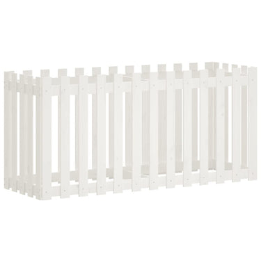 Vidaxl plantenbak verhoogd hekontwerp 150x50x70 cm grenenhout wit