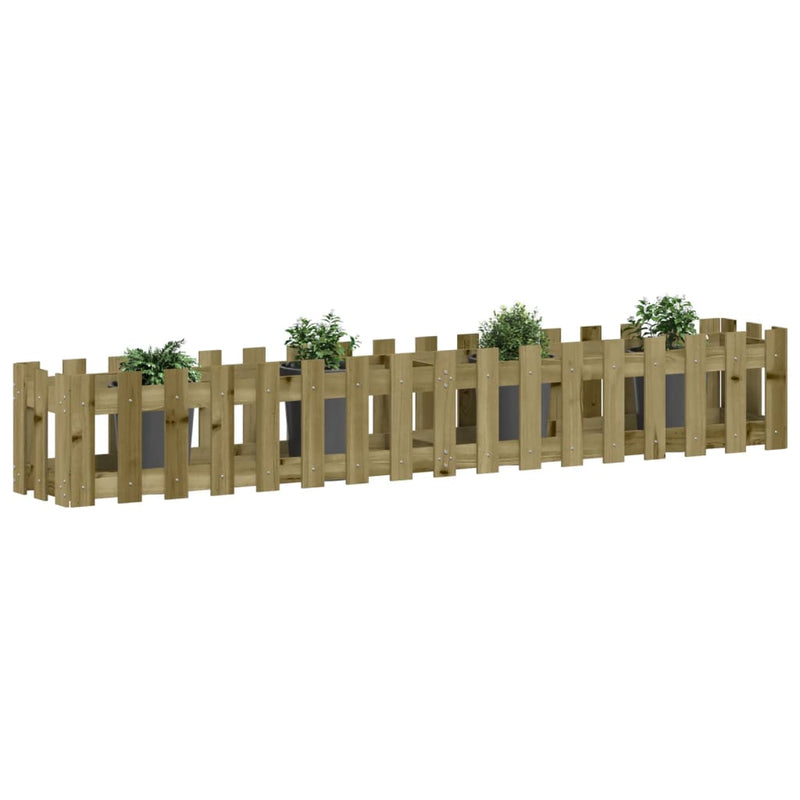 Load image into Gallery viewer, Vidaxl plantenbak verhoogd hekontwerp 200x30x30 cm geïmpregneerd hout
